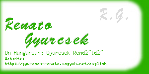 renato gyurcsek business card